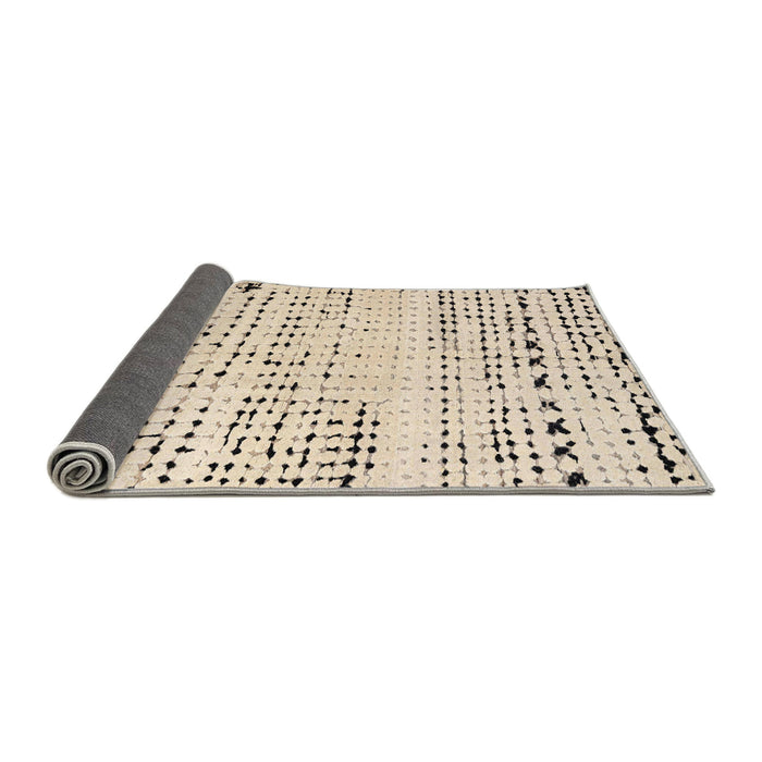 Sideview of Abstract Brown Solid Rug, abs4387