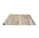 Sideview of Machine Washable Abstract Brown Rug, wshabs4387