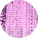 Round Solid Pink Modern Rug, abs4387pnk