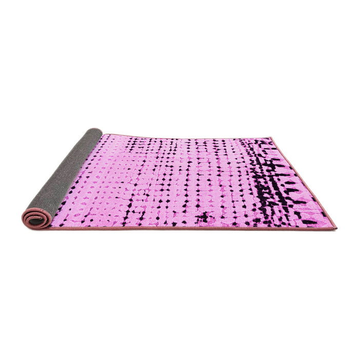Sideview of Solid Pink Modern Rug, abs4387pnk