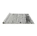 Sideview of Machine Washable Solid Gray Modern Rug, wshabs4387gry