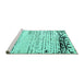 Sideview of Machine Washable Solid Turquoise Modern Area Rugs, wshabs4387turq