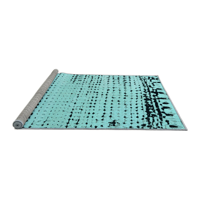 Sideview of Machine Washable Solid Light Blue Modern Rug, wshabs4387lblu