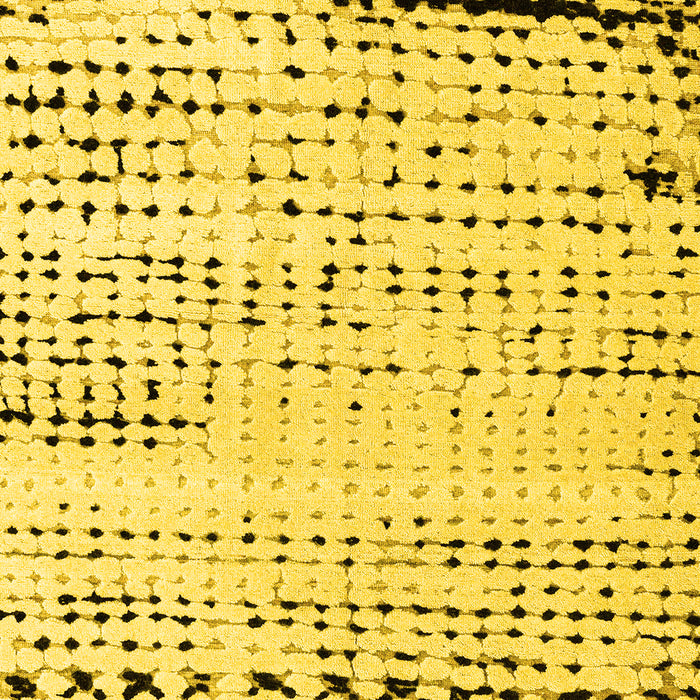 Machine Washable Solid Yellow Modern Rug, wshabs4387yw