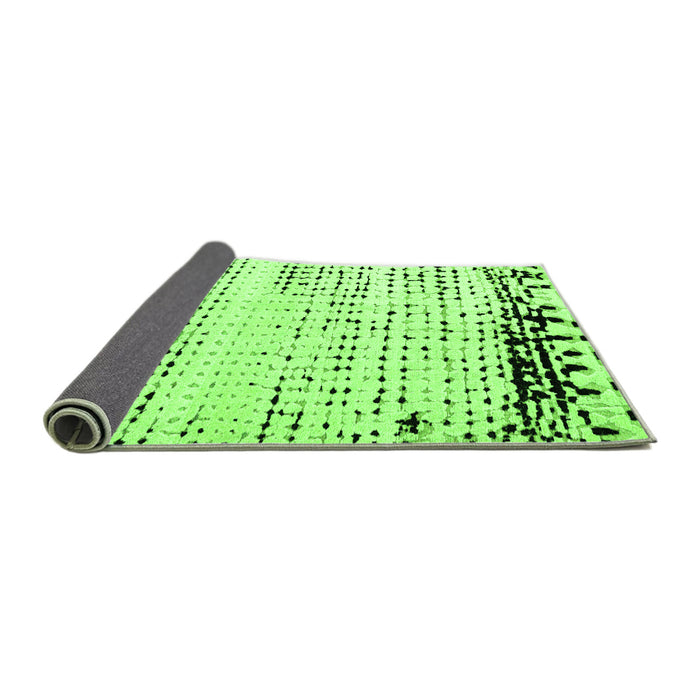 Sideview of Solid Green Modern Rug, abs4387grn