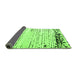 Sideview of Solid Green Modern Rug, abs4387grn