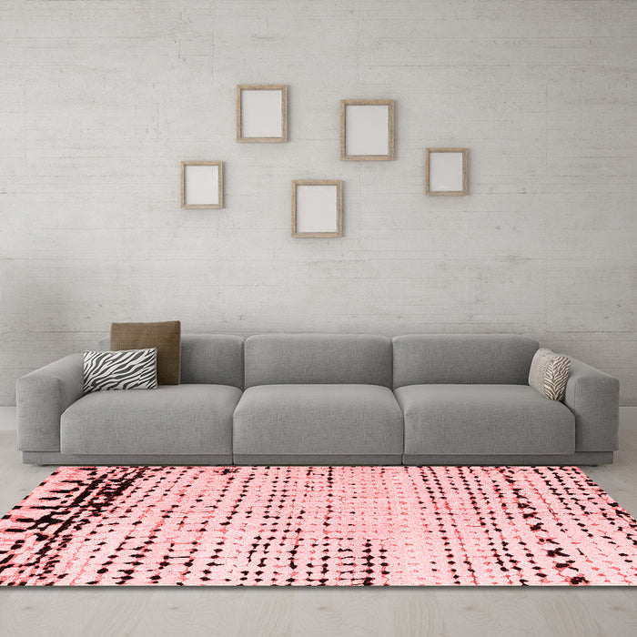 Modern Red Washable Rugs