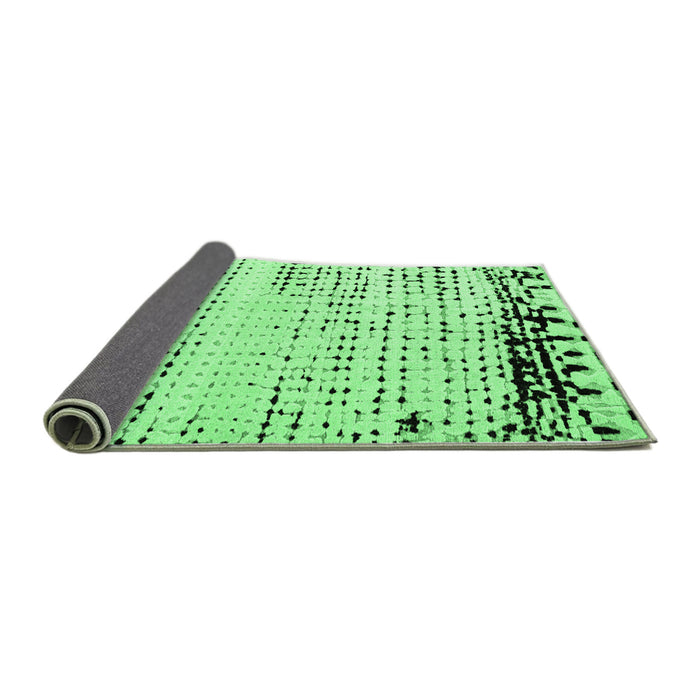 Sideview of Solid Emerald Green Modern Rug, abs4387emgrn