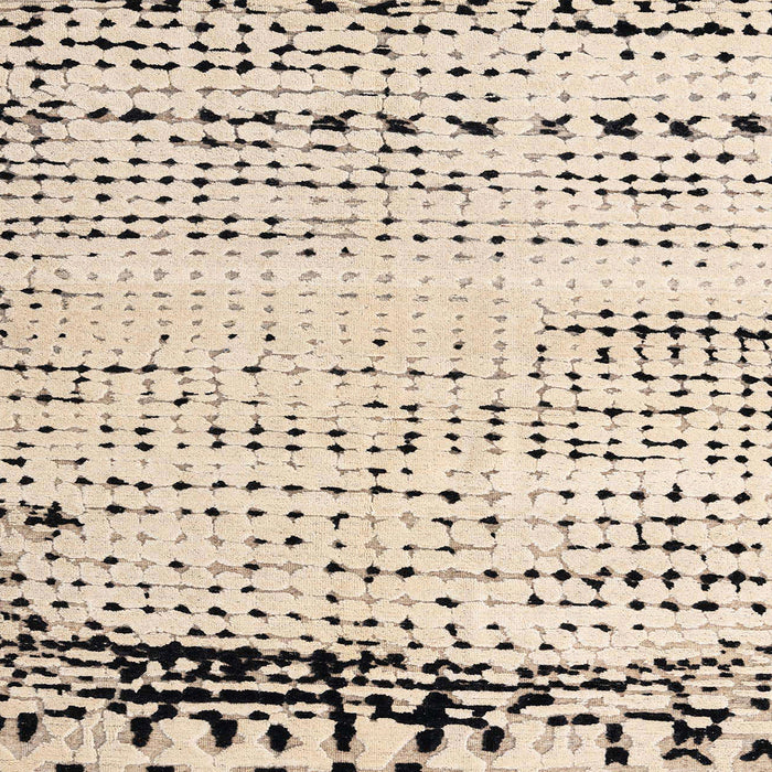 Square Machine Washable Abstract Brown Rug, wshabs4387