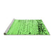 Sideview of Machine Washable Solid Green Modern Area Rugs, wshabs4387grn