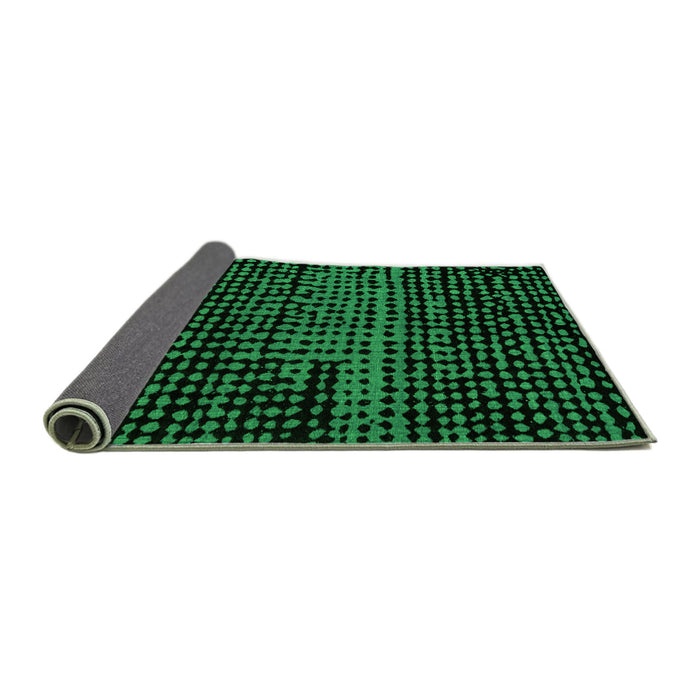Sideview of Abstract Green Modern Rug, abs4388grn