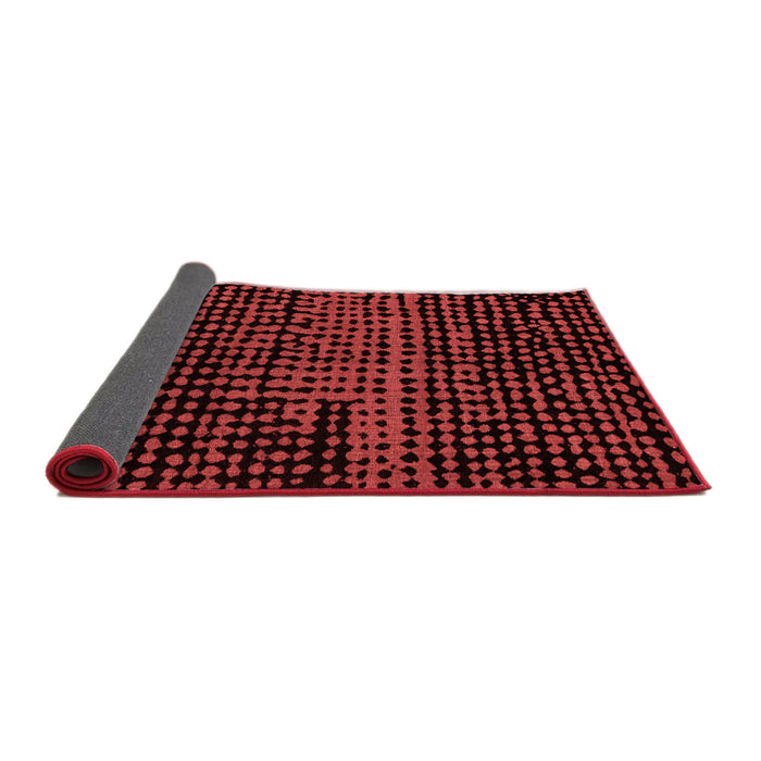 Abstract Red Modern Area Rugs