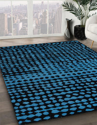 Abstract Black Modern Rug, abs4388