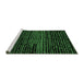 Sideview of Machine Washable Abstract Emerald Green Modern Area Rugs, wshabs4388emgrn