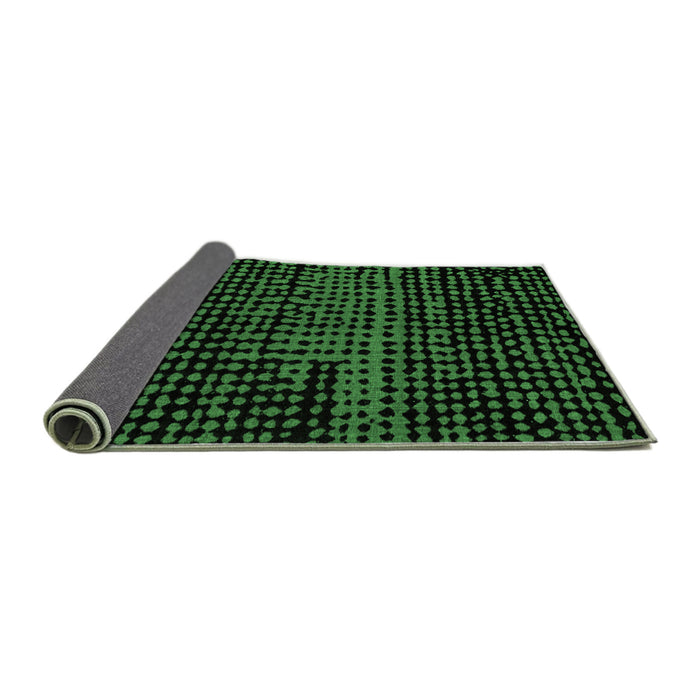 Sideview of Abstract Emerald Green Modern Rug, abs4388emgrn