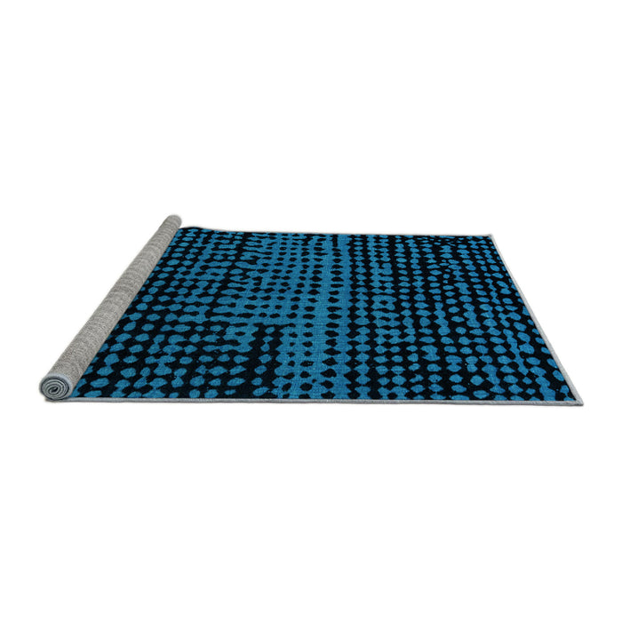 Sideview of Machine Washable Abstract Light Blue Modern Rug, wshabs4388lblu
