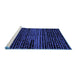 Sideview of Machine Washable Abstract Blue Modern Rug, wshabs4388blu