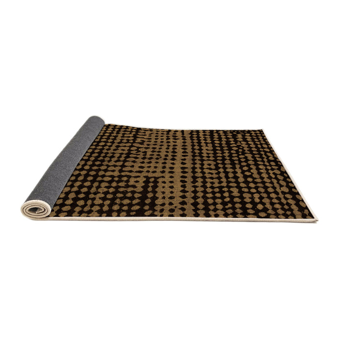 Sideview of Abstract Orange Modern Rug, abs4388org