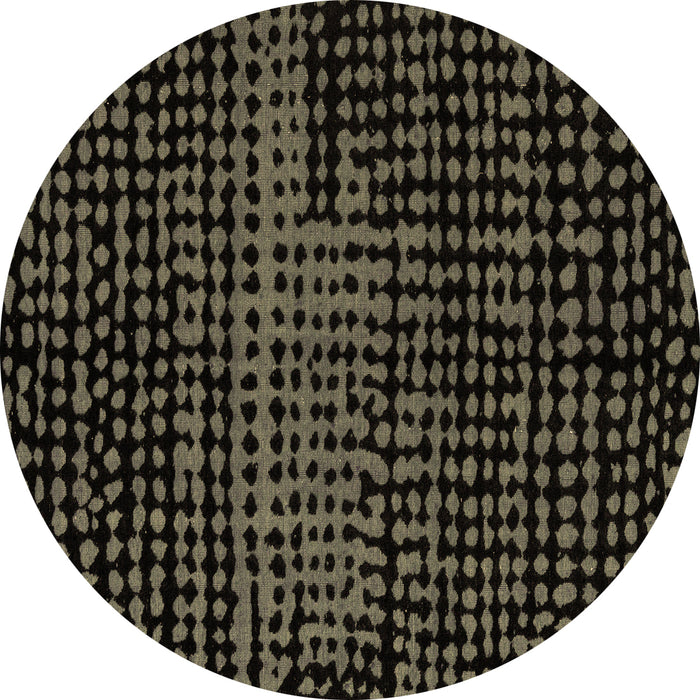 Round Abstract Brown Modern Rug, abs4388brn