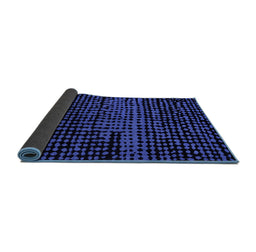 Sideview of Abstract Blue Modern Rug, abs4388blu