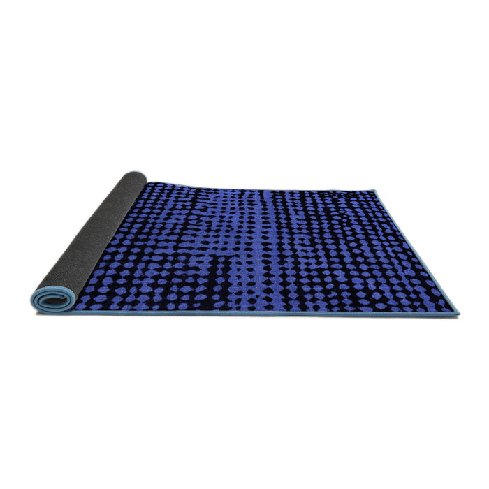 Sideview of Abstract Blue Modern Rug, abs4388blu