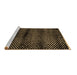 Sideview of Machine Washable Abstract Brown Modern Rug, wshabs4389brn