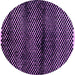 Round Machine Washable Abstract Purple Modern Area Rugs, wshabs4389pur