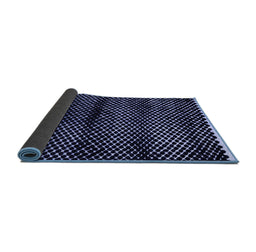 Sideview of Abstract Blue Modern Rug, abs4389blu