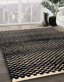 Abstract Brown Modern Rug in Family Room, abs4389