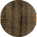 Round Abstract Brown Modern Rug, abs4389brn