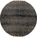 Round Abstract Brown Modern Rug, abs4389