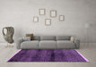 Machine Washable Abstract Purple Modern Area Rugs in a Living Room, wshabs4389pur