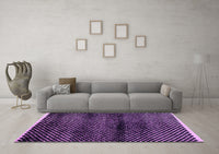 Machine Washable Abstract Purple Modern Rug, wshabs4389pur