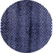 Round Abstract Blue Modern Rug, abs4389blu