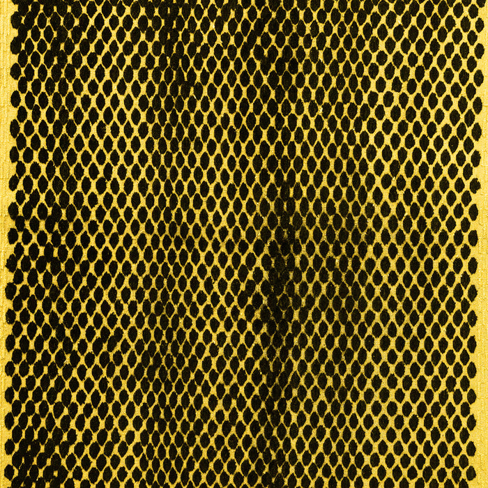 Square Machine Washable Abstract Yellow Modern Rug, wshabs4389yw