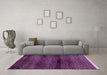 Machine Washable Abstract Pink Modern Rug in a Living Room, wshabs4389pnk