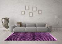 Machine Washable Abstract Pink Modern Rug, wshabs4389pnk