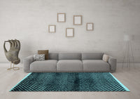 Machine Washable Abstract Light Blue Modern Rug, wshabs4389lblu