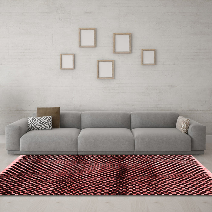 Modern Red Washable Rugs