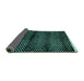 Sideview of Abstract Turquoise Modern Rug, abs4389turq