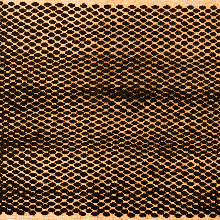 Square Machine Washable Abstract Orange Modern Area Rugs, wshabs4389org