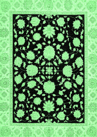 Oriental Emerald Green Traditional Rug, abs438emgrn