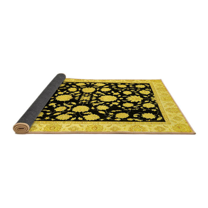 Sideview of Oriental Yellow Traditional Rug, abs438yw
