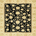 Square Machine Washable Abstract Mustard Yellow Rug, wshabs438