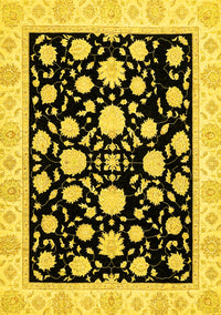 Oriental Yellow Traditional Rug, abs438yw