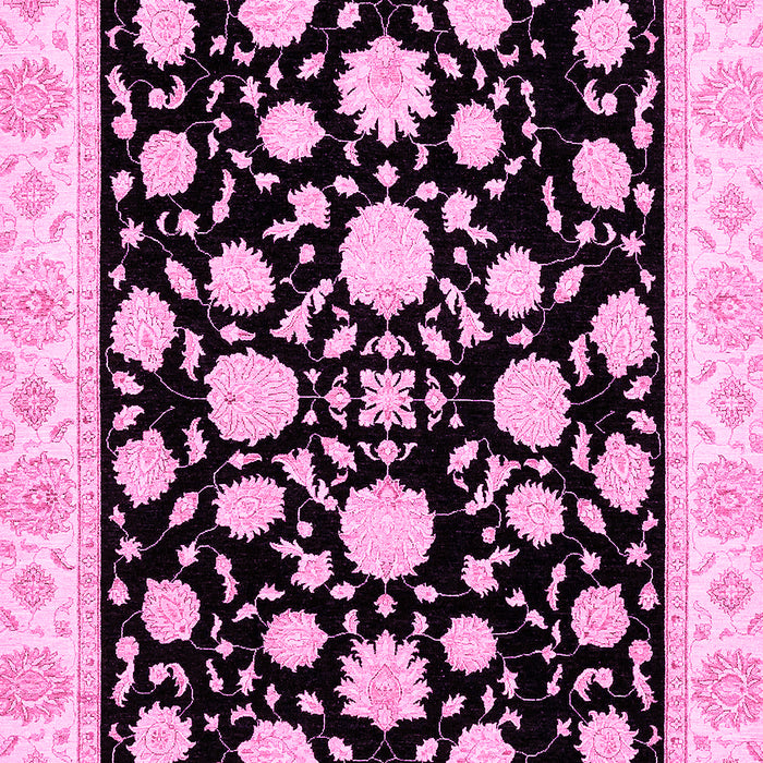 Machine Washable Oriental Pink Traditional Rug, wshabs438pnk
