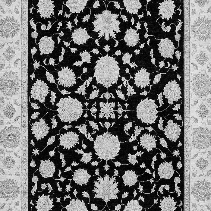 Machine Washable Oriental Gray Traditional Rug, wshabs438gry