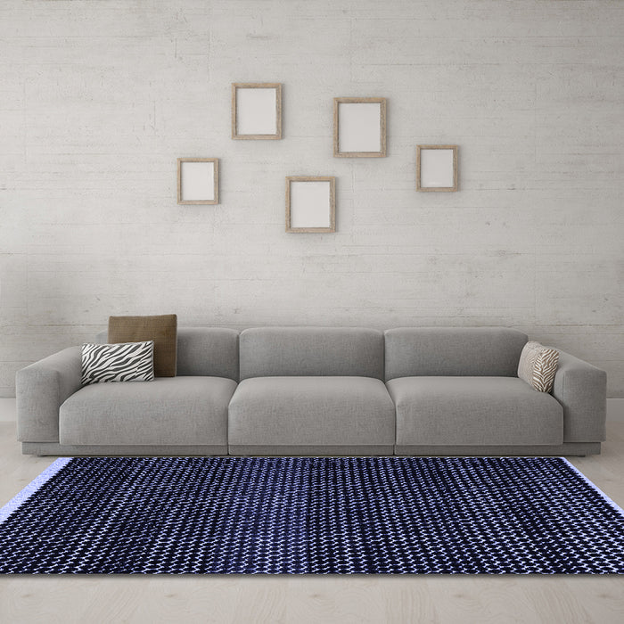Machine Washable Abstract Blue Modern Rug in a Living Room, wshabs4390blu