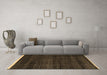 Machine Washable Abstract Brown Modern Rug in a Living Room,, wshabs4390brn