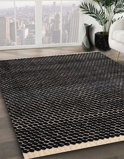 Abstract Sandstone Brown Modern Rug in Family Room, abs4390